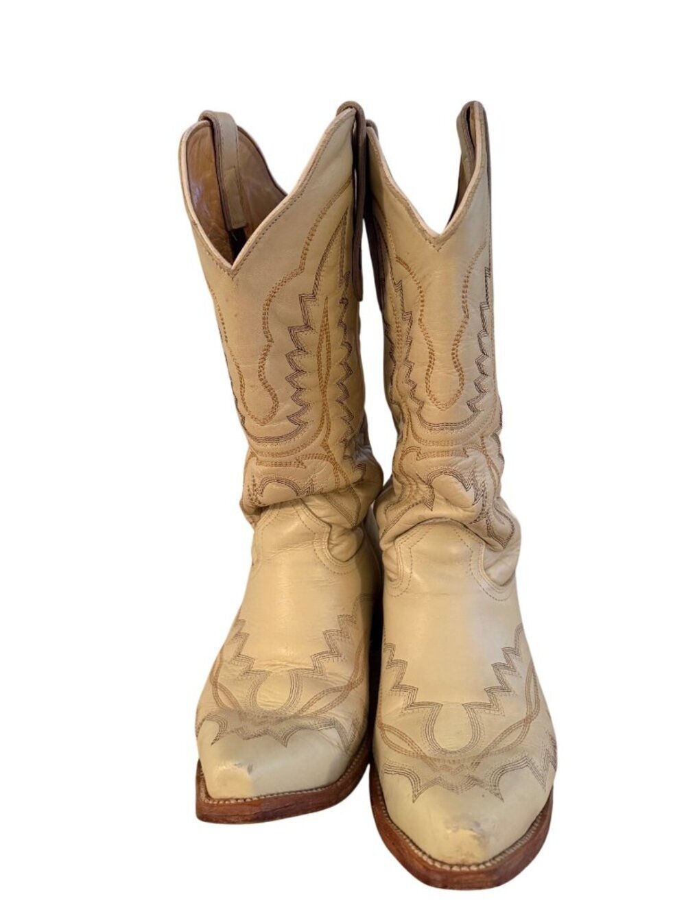 Rodeo Cartie Amelia Womens Embroidered Western Boot Size US 9.5 Ivory Leather
